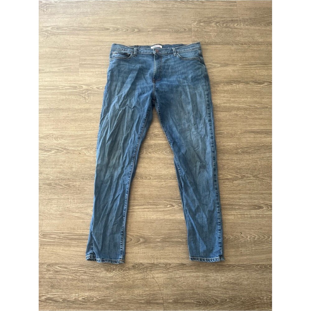 Tommy Jeans Straight Leg Jeans Mens 38x34 Medium Wash Relaxed Fit Denim Blue